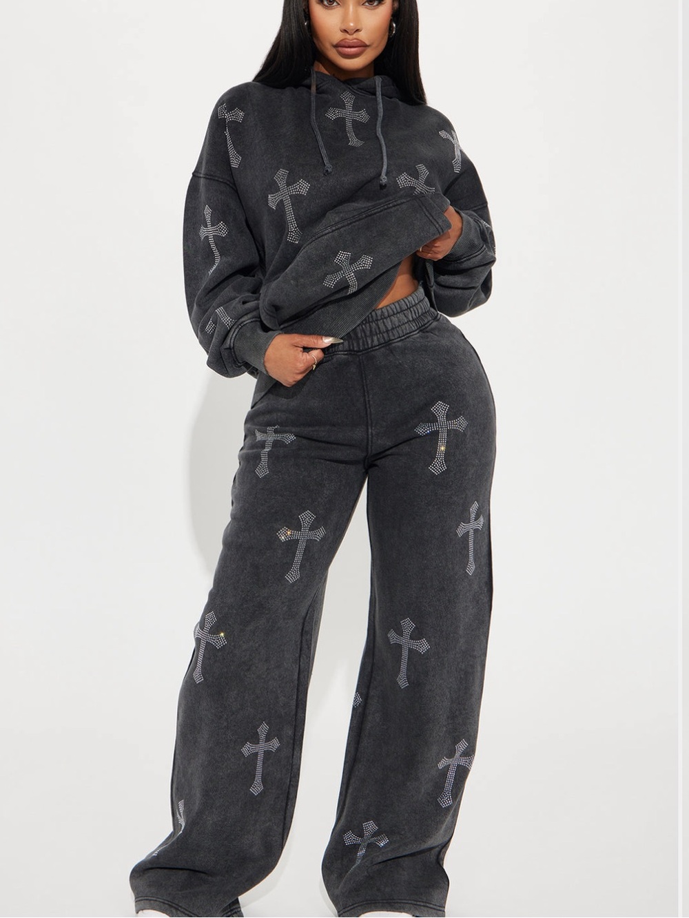 Grey Sweat set/crosses: medium
